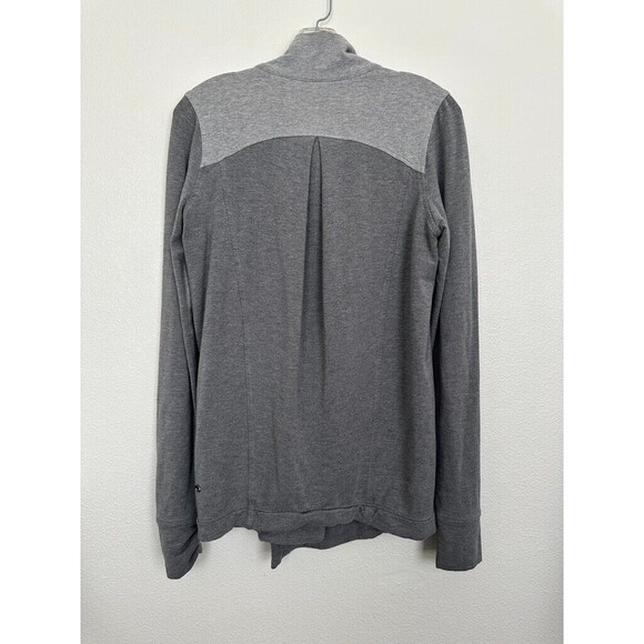 Lululemon Coast Wrap Long Sleeve Cardigan Sweater Modal Blend Gray Women's 10 - Picture 7 of 9